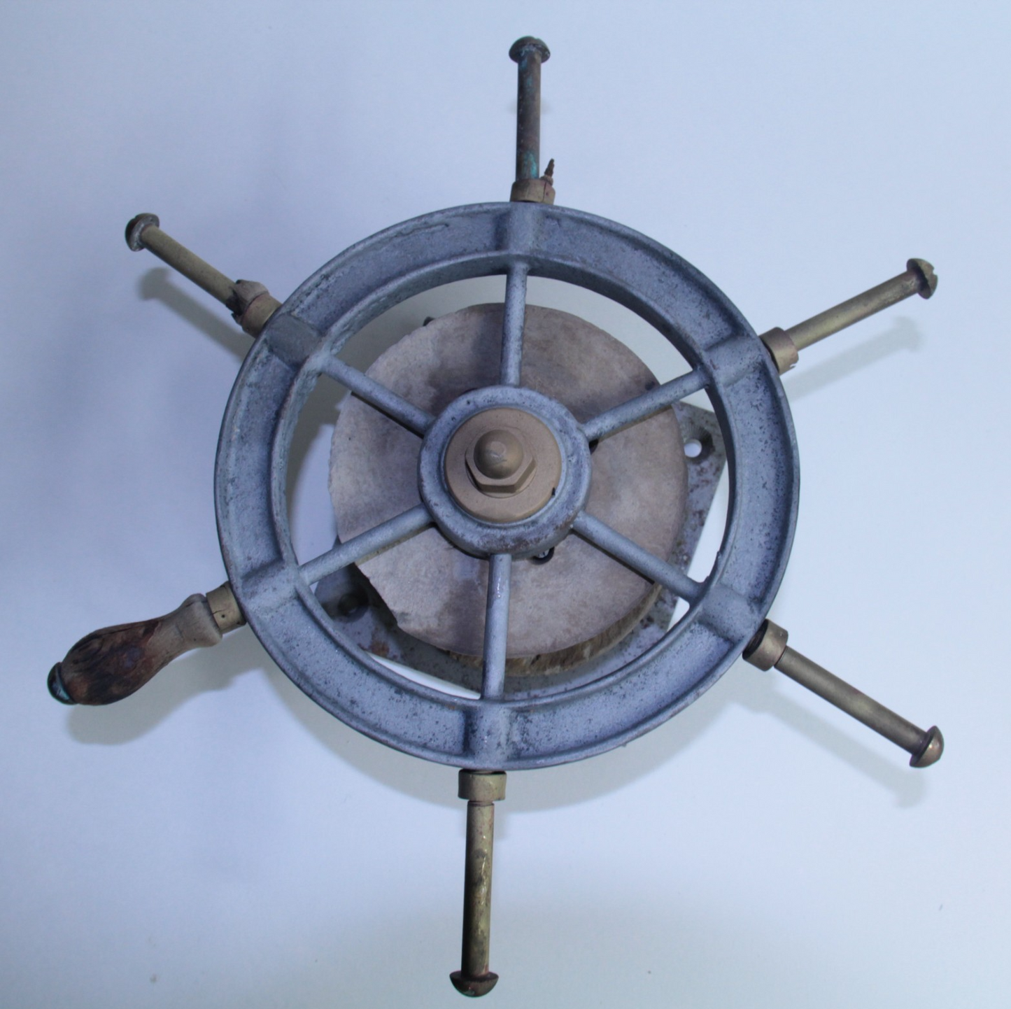 Vintage 12" Brass & Steel Ship's Wheel – Nautical Captain's Helm