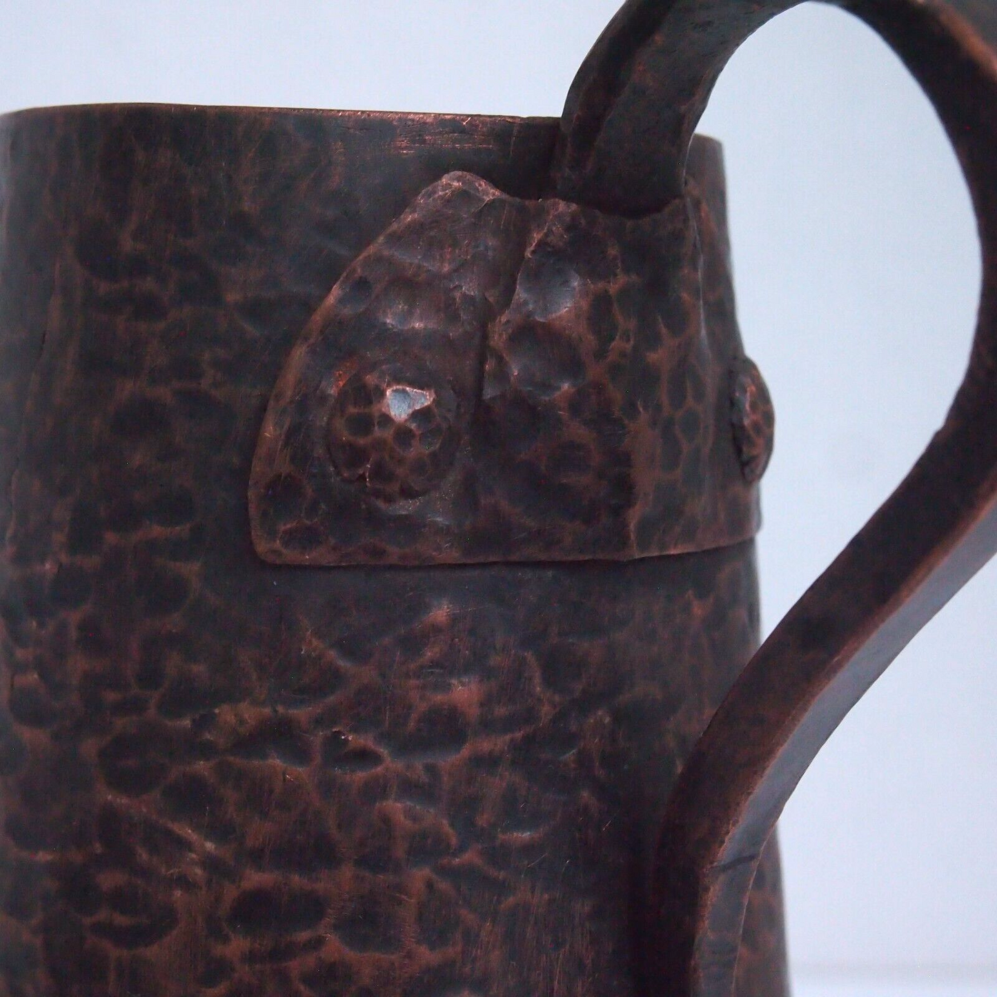 6" Hand Hammered Copper Pitcher – Handmade Water Jug with Thick Walls – 1lb 3oz