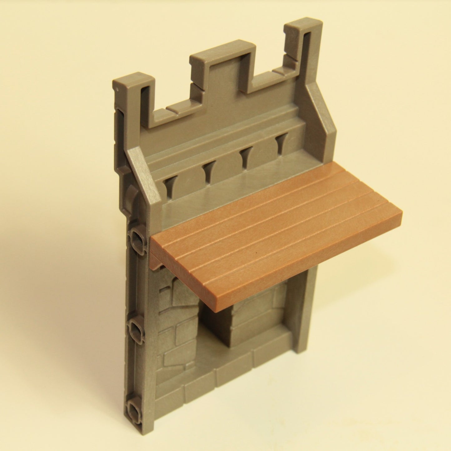 Playmobil Knights Castle Part – Wall Section w Walkway & System X Connectors