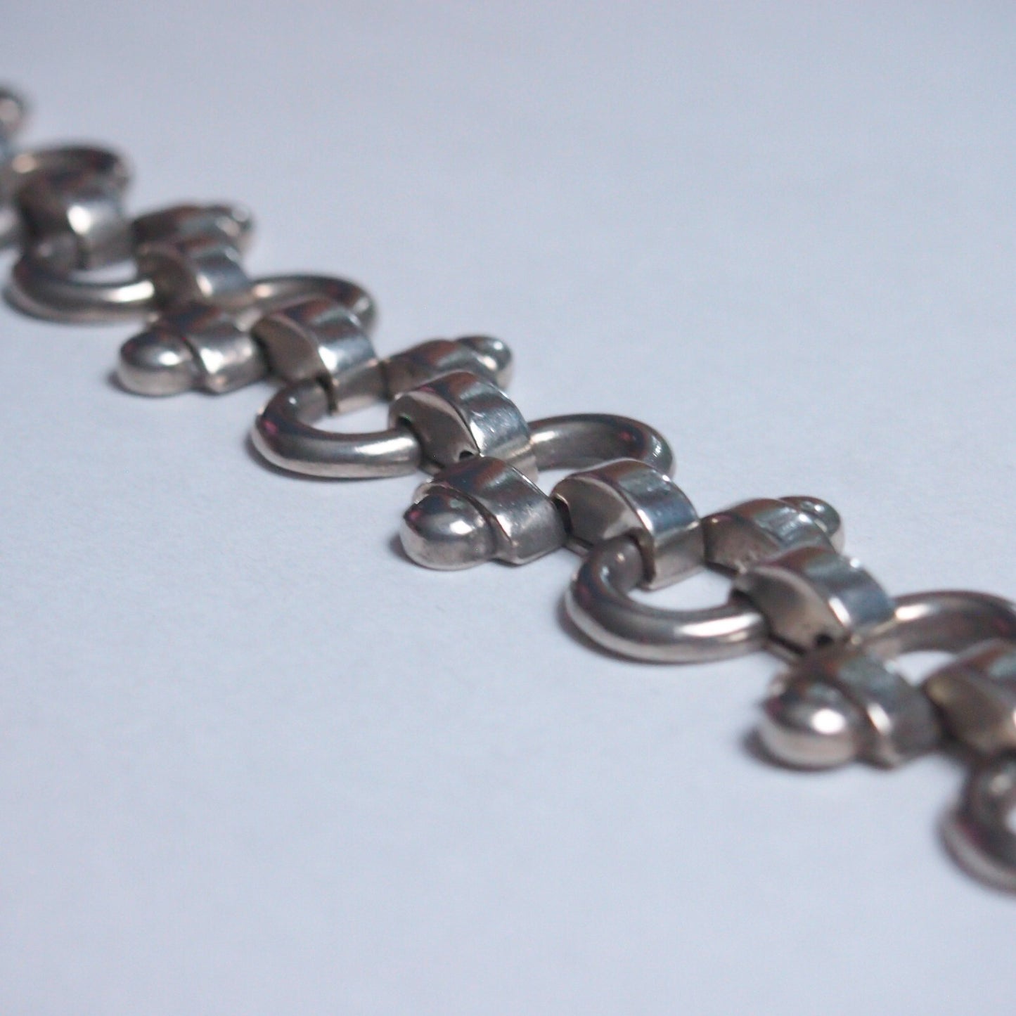 33.4g 7" Silver Link Chunky Bracelet - Euro MCM Modernist - 835 not 925