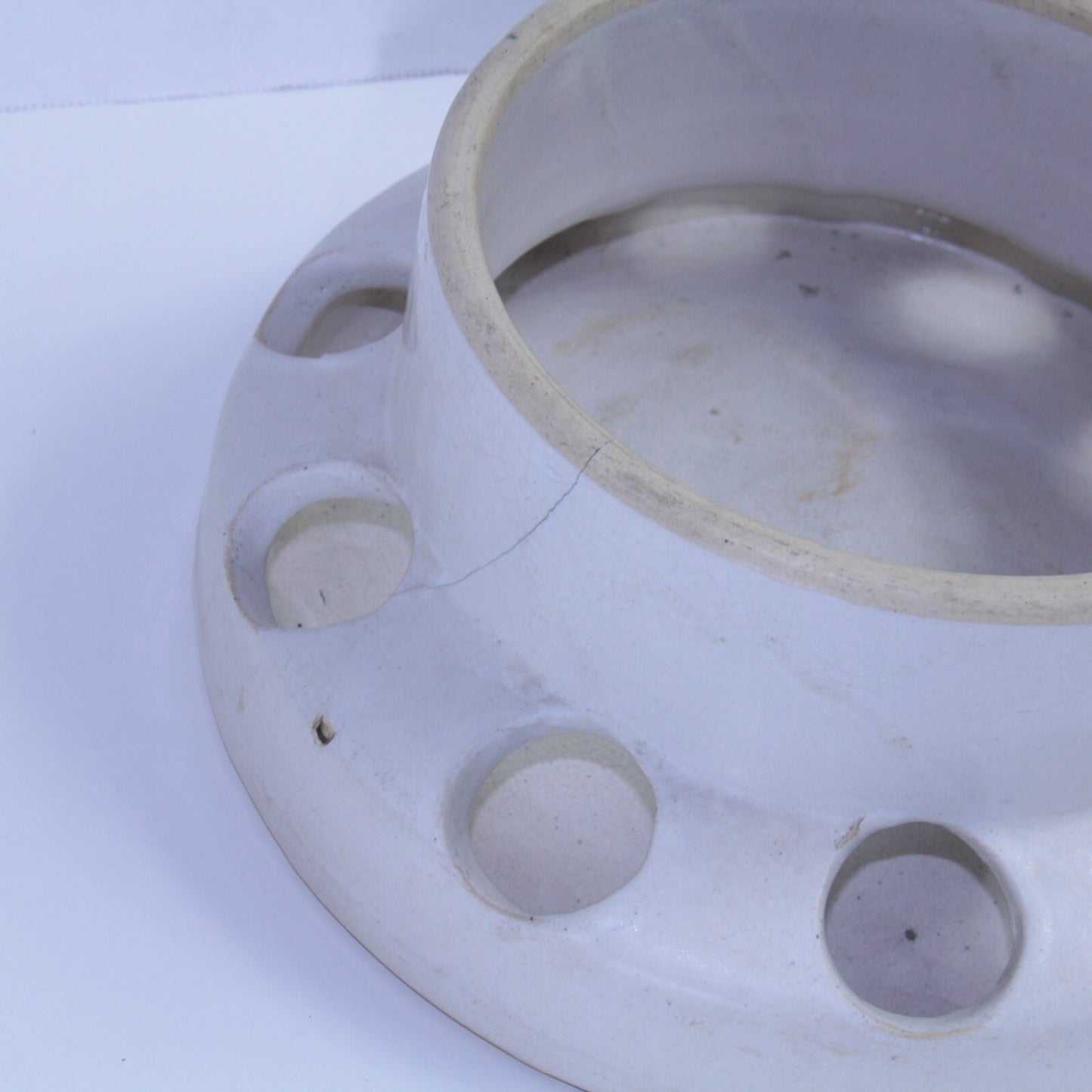 Vintage UHL Stoneware UCO Crock Chicken Feeder - Huntingburg Indiana Farmhouse