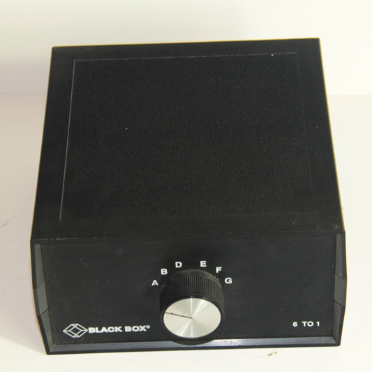 Black Box SW090A 6-to-1 Manual Data Switch – Desktop Rotary Selector DB25 ⚡