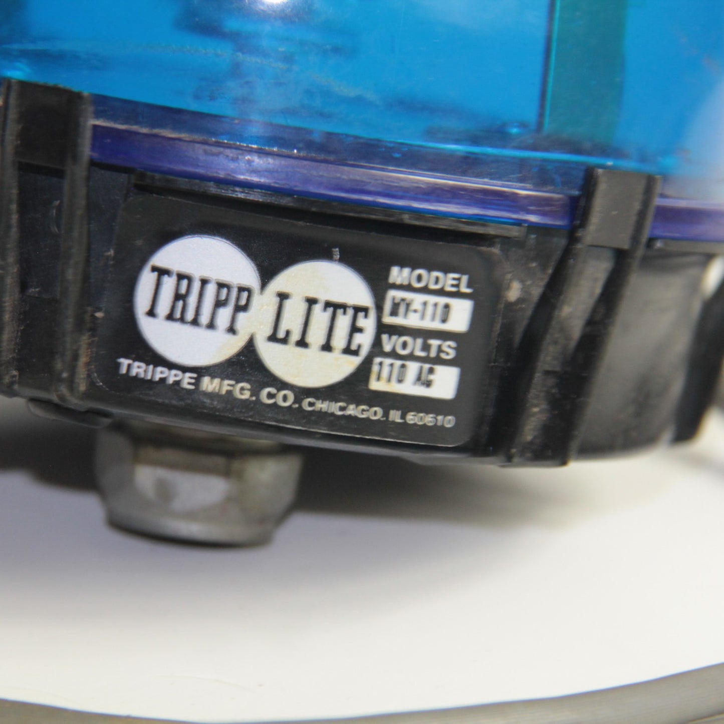 TRIPP LITE Model WY 110 - 110V AC - BLUE & CHROME Beacon Safety Signal Light