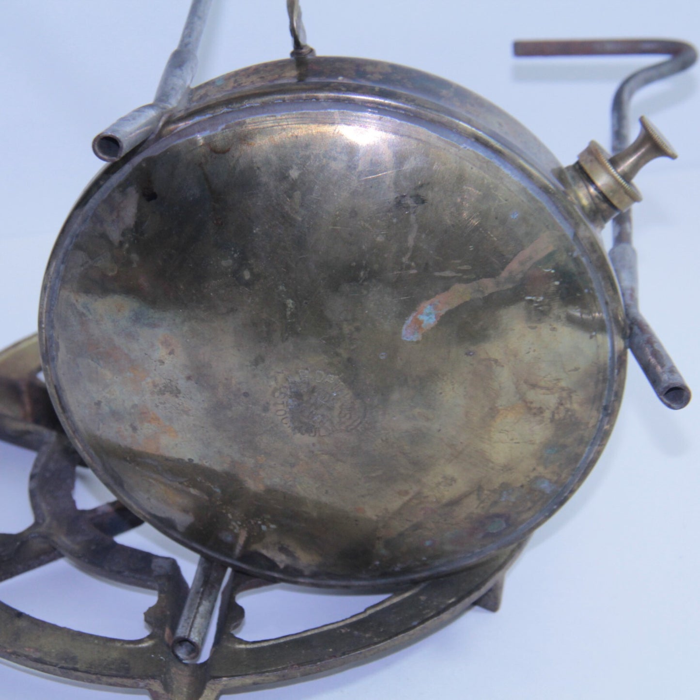 Vintage AB Optimus No.45 Brass Camp Cook Stove Stockholm Sweden  Ornate Grate 🔥