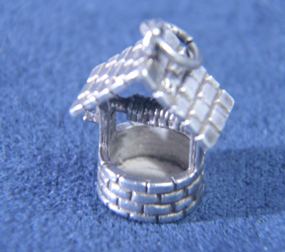 Vintage Sterling Silver 925 Wishing Well Charm – English Hallmarked – 3/4" P.C