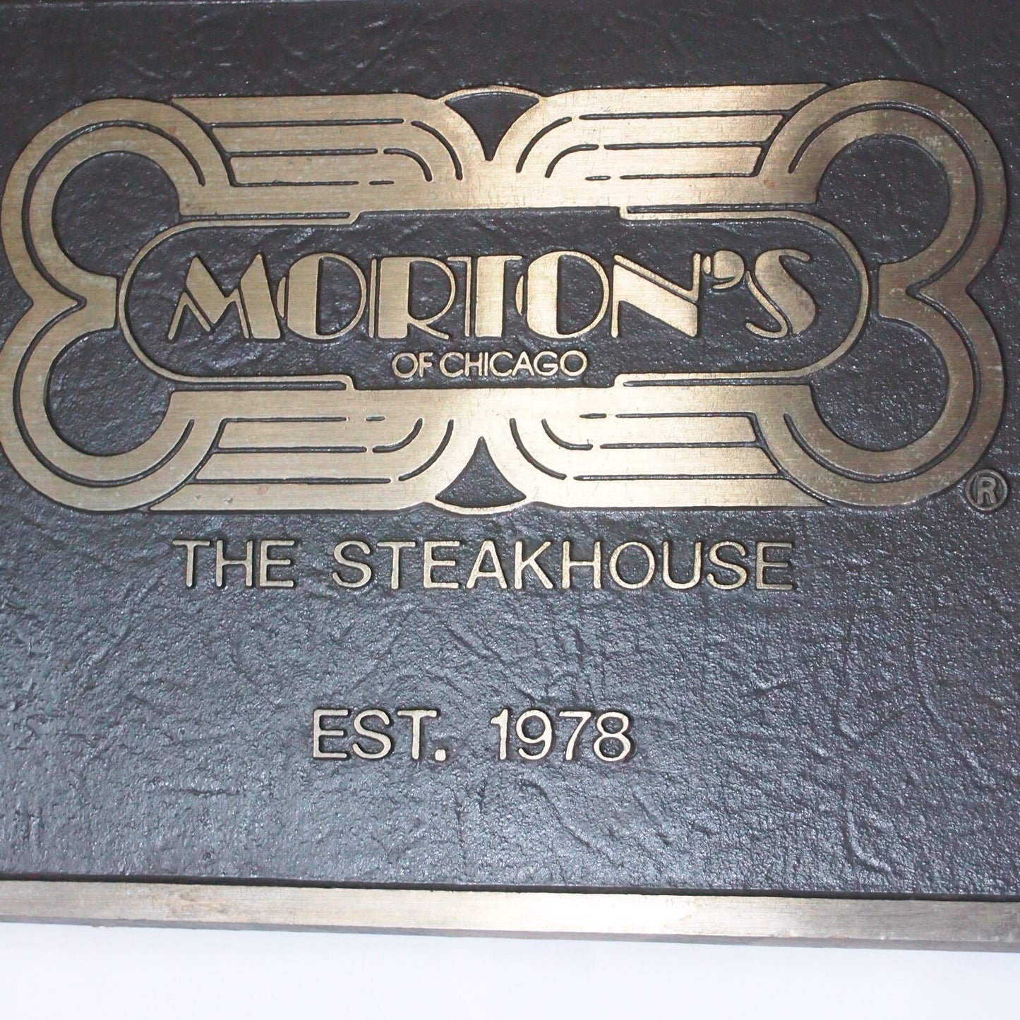 Morton's of Chicago Steakhouse Solid Bronze Metal Sign 12.5" x 10"