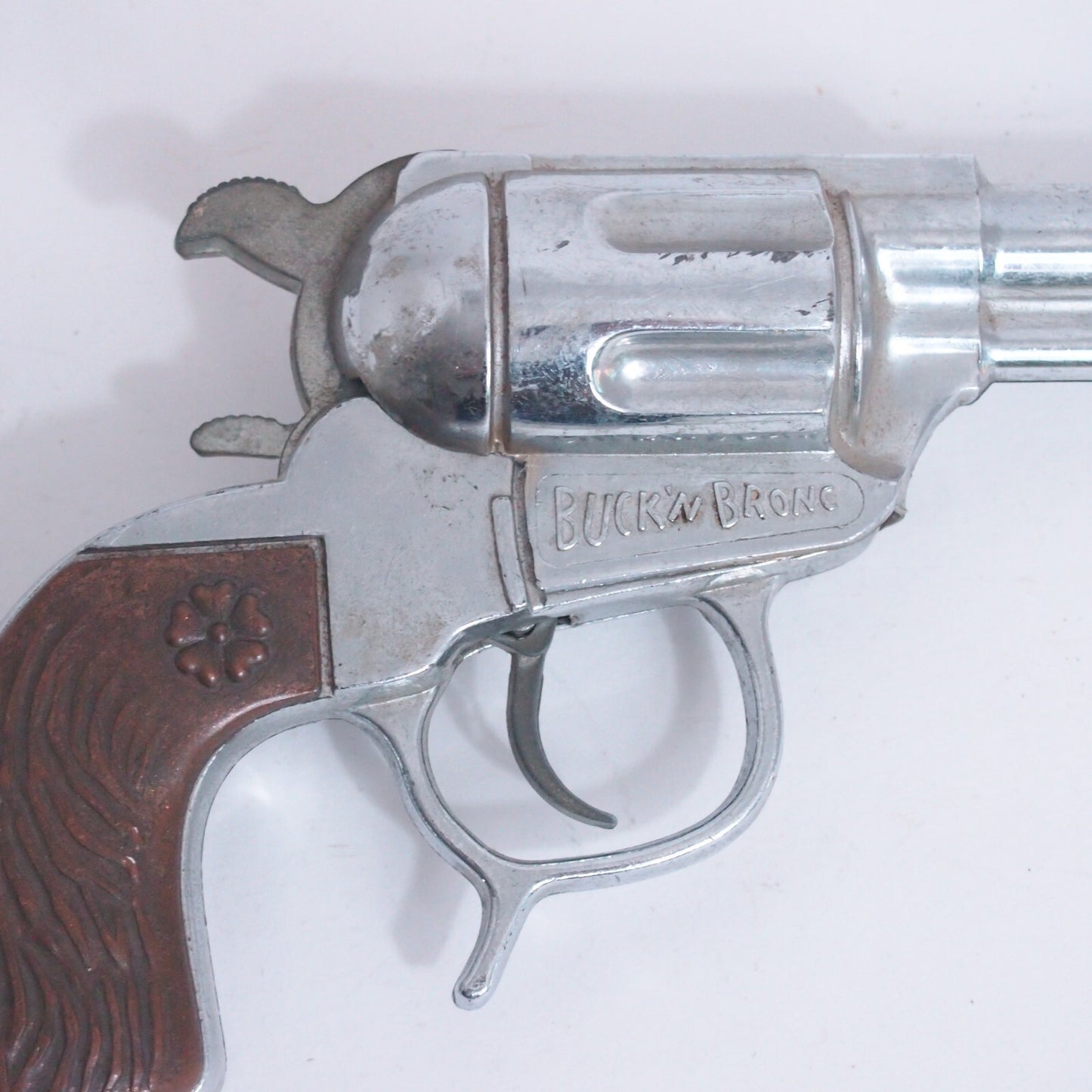 Vintage Schmidt BB Marshal Buck'N Bronco Toy Cap Gun  Copper Grips Cowboy Pistol