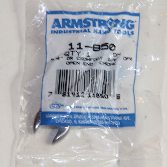 Armstrong 3/8" Crow foot Wrench 11-850 Open-End - 3/8" Drive - Chrome 🔧