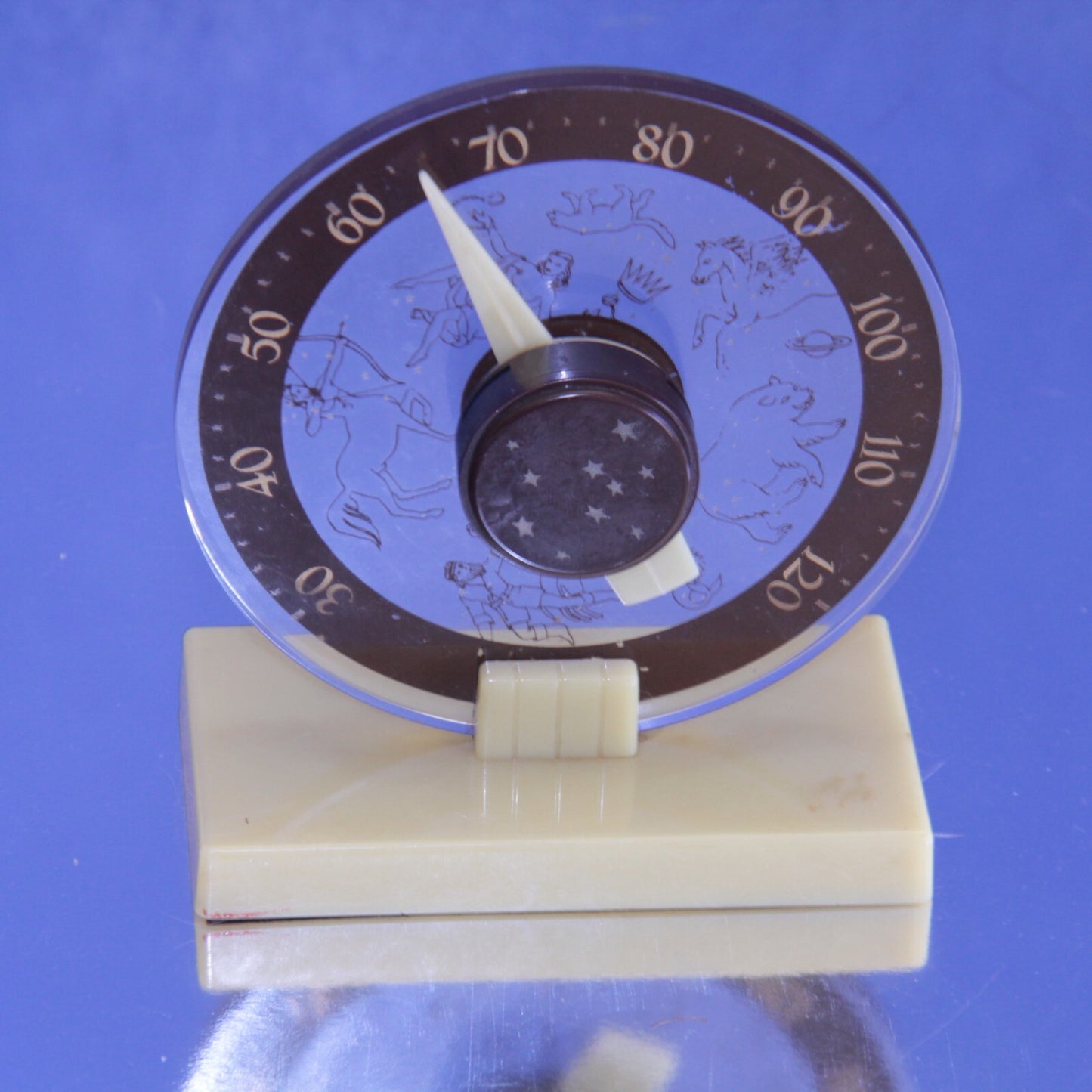 Rare Brown Zodiac Art Deco Thermometer – MCM Acrylic Advertising St Louis ✨