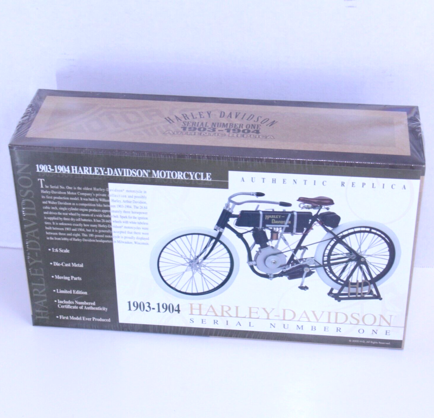 Harley Davidson 1903-1904 Motorcycle 1:6 Scale Diecast Metal Replica New SEALED