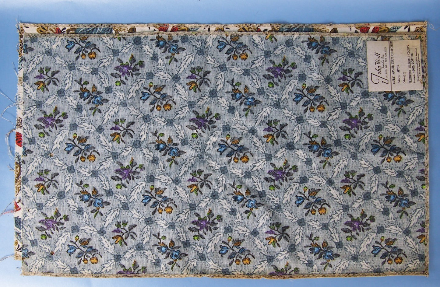 Vintage John Wolf Textiles 100% Cotton Swatch 24"