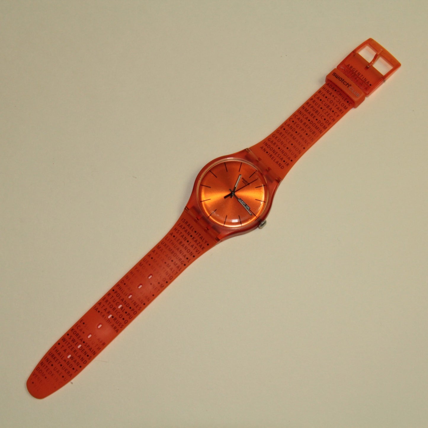 Swatch Watch Pumpkin Rebel – Orange SUOO700I - Day-Date 30 year Kit Club in Box