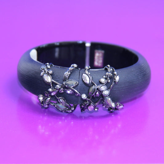 Alexis Bittar Black Lucite Bangle Bracelet – Multi Crystal – w Tag – Nordstrom