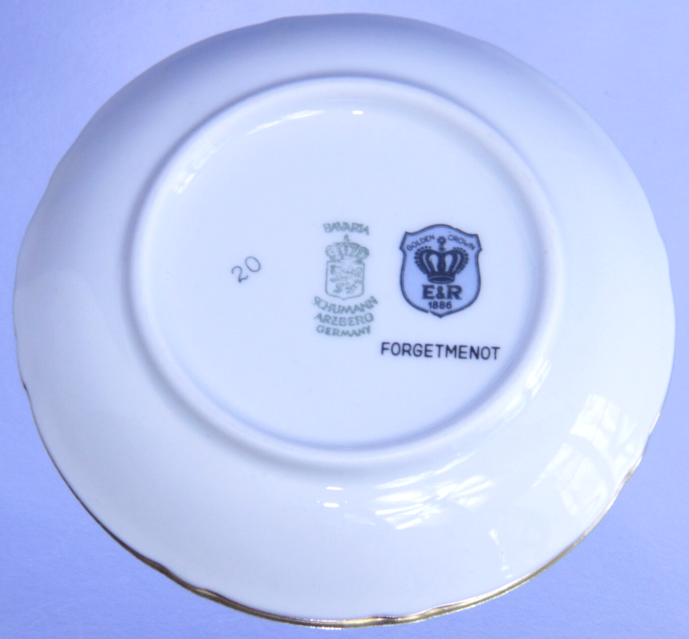 Schumann Bavaria Demitasse Cup & Saucer Forget-Me-Not Floral Coffee Tea 💠