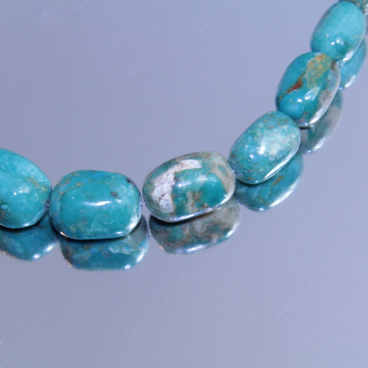 Jay King Sterling Silver Turquoise Bead Necklace 18"-21" Desert Rose Trading