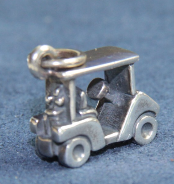 James Avery Golf Cart Charm – Retired Sterling Silver 925 – In Box