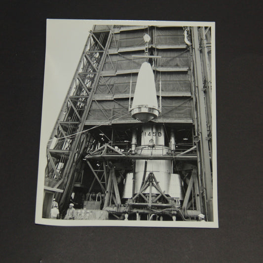 NASA PRESS RELEASE 62-Mariner I-12 Spacecraft at Pad 12 Photo Purple Print