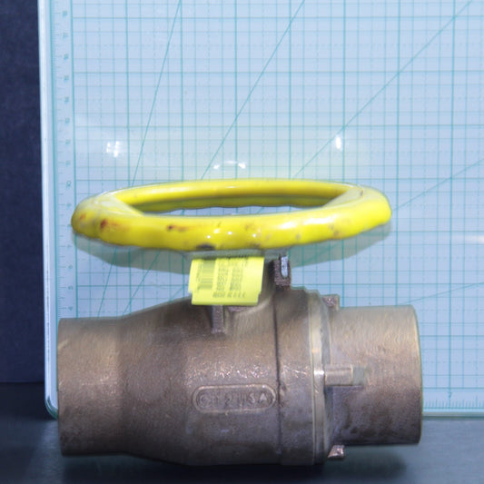 Apollo 70-208-15 2" Bronze w Brass Ball Valve Full Port Steel Wheel Handle
