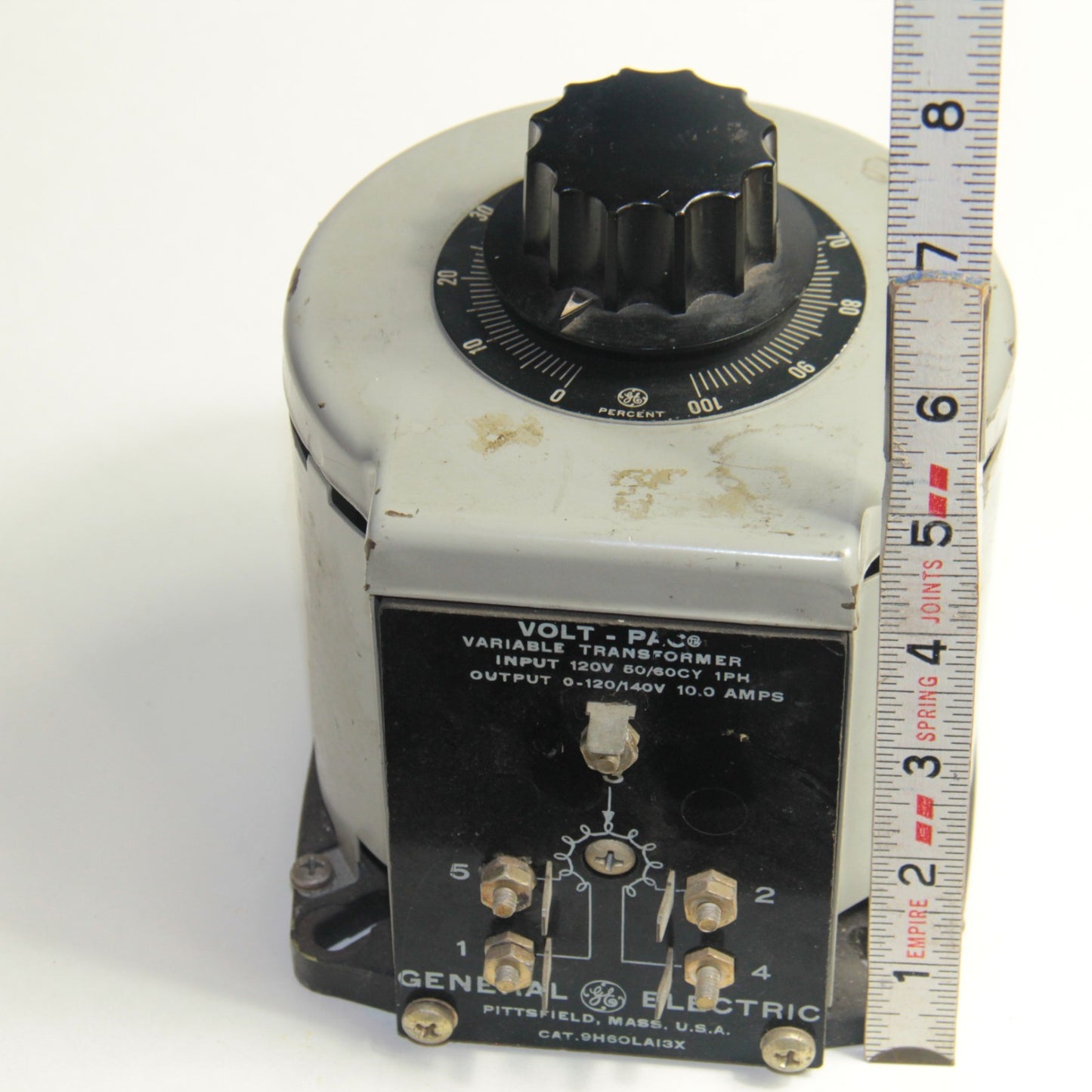 GE Volt-Pac Variable Transformer 50-60CY Input 120V Output 0-120V/140V 10A ⚡
