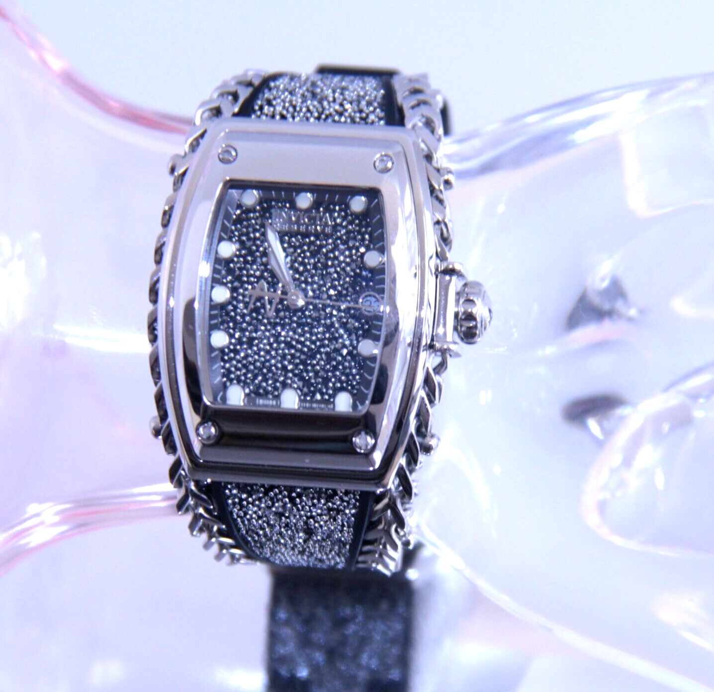 Invicta Reserve Gladiator Lady Women's Watch Steel Black Galaxy Glitter 36024