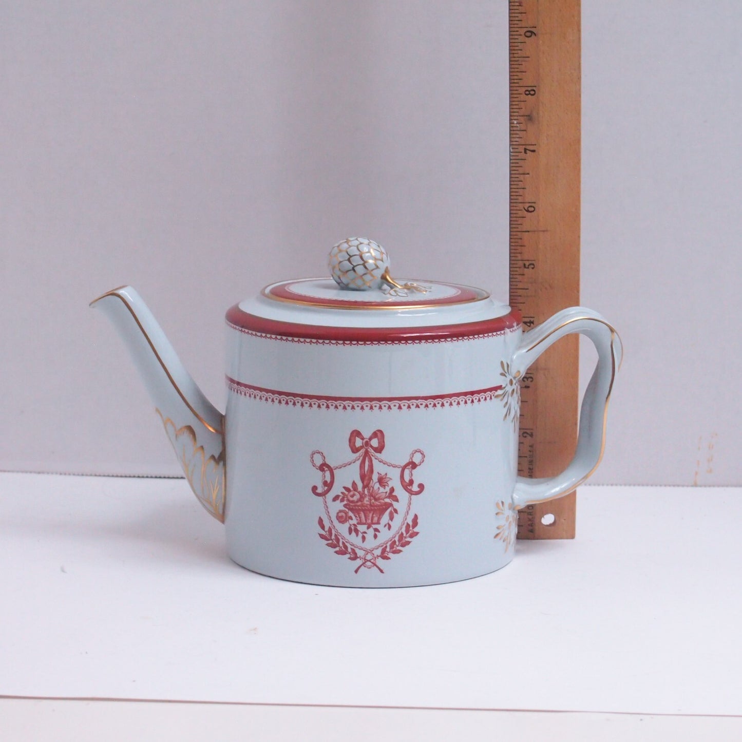 Copeland Spode Red Newburyport Teapot with Lid – Fine Stone A Y3360 Excellent!