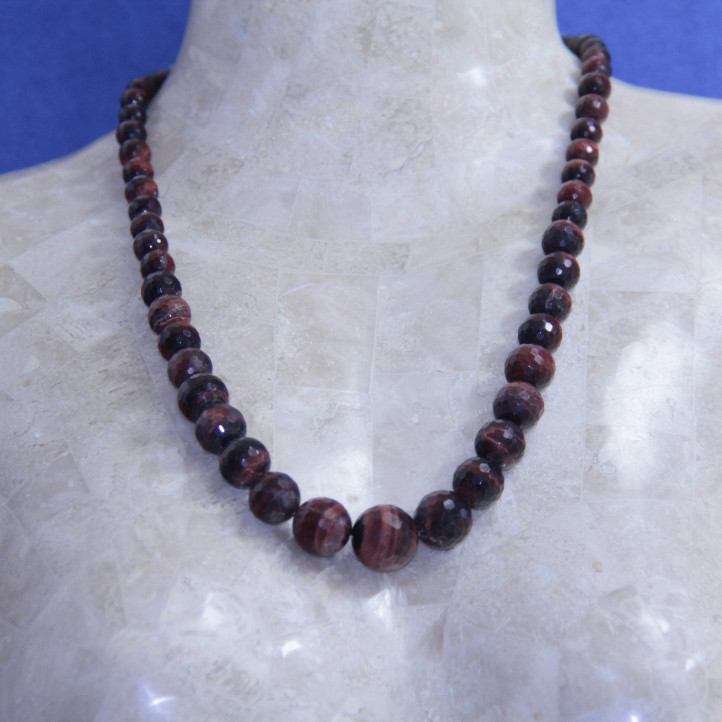 Jay King Sterling Silver Red Tiger Eye Necklace 22"-25" Desert Rose Trading