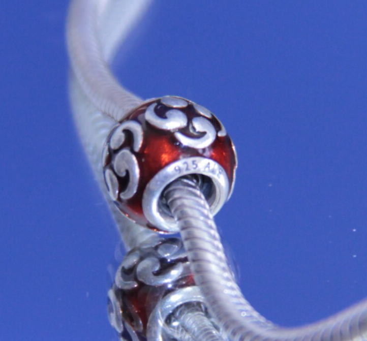 Authentic Pandora Retired Sterling Silver Rose Flower Charm – 790394 💐