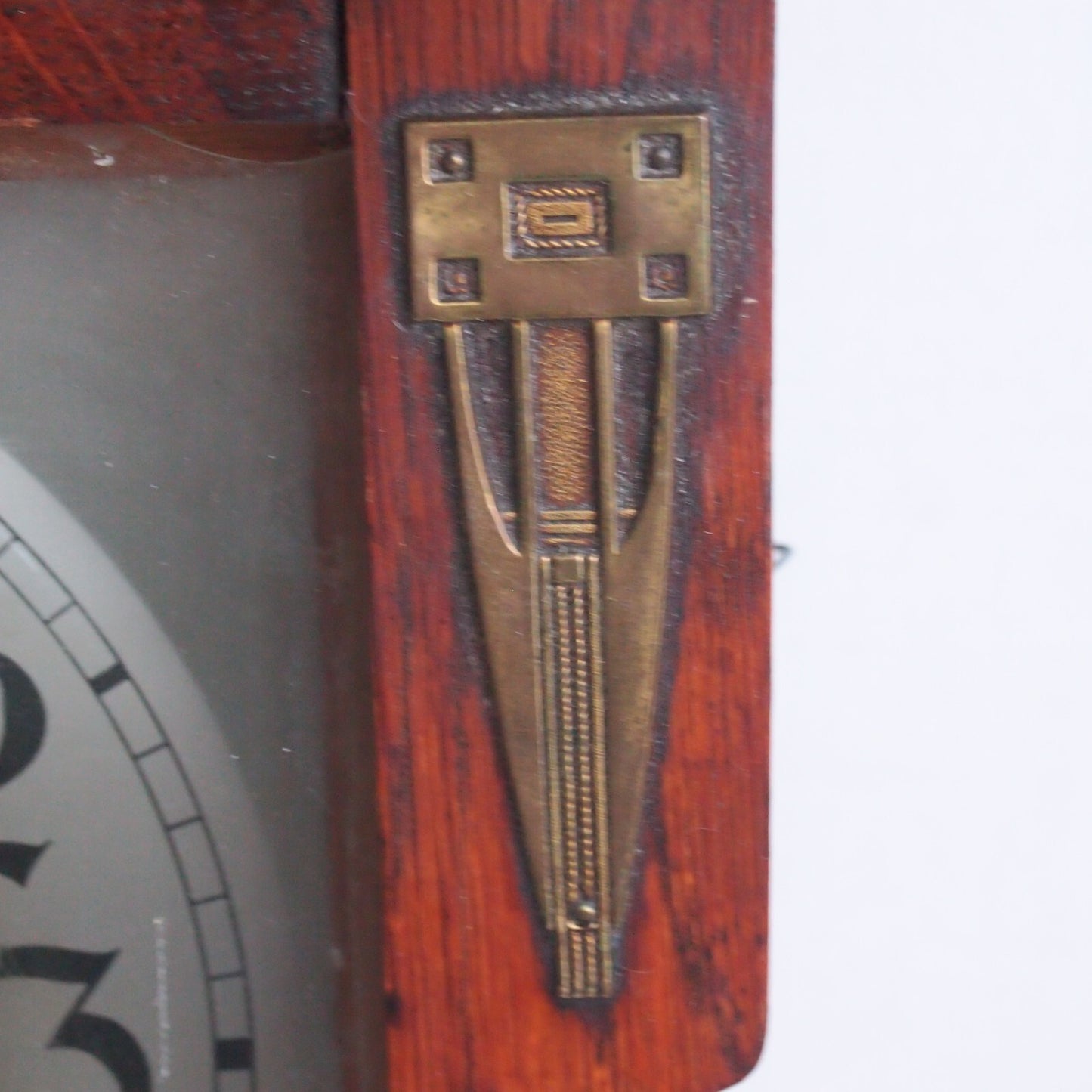 Stunning Antique F & C Hässig ARTS & CRAFTS Swiss Striking Wall Clock - JGG ALIX