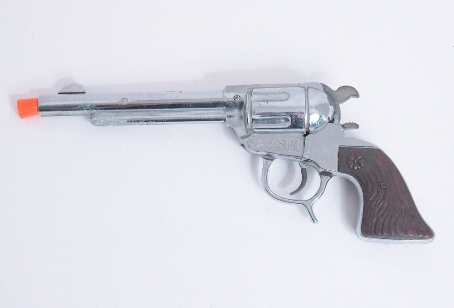 Vintage Schmidt BB Marshal Buck'N Bronco Toy Cap Gun  Copper Grips Cowboy Pistol