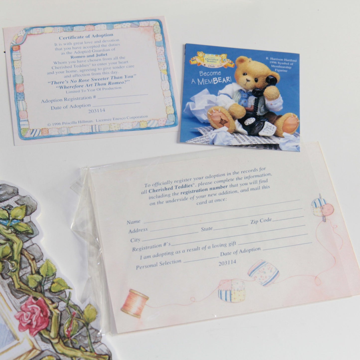 Cherished Teddies – AUTOGRAPHED Romeo & Juliet Bears Collectors’ Set – Signed 🧸
