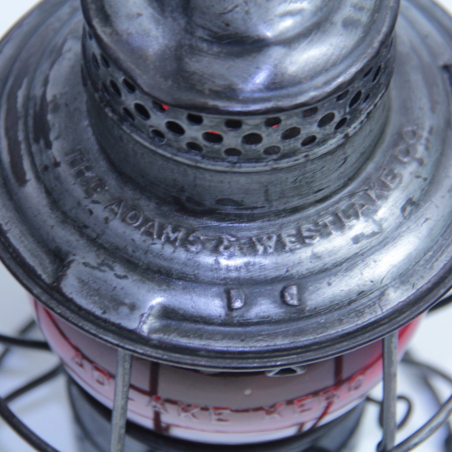 Adlake Illinois Central Railroad Lantern ICRR Corning Red Globe 🔥