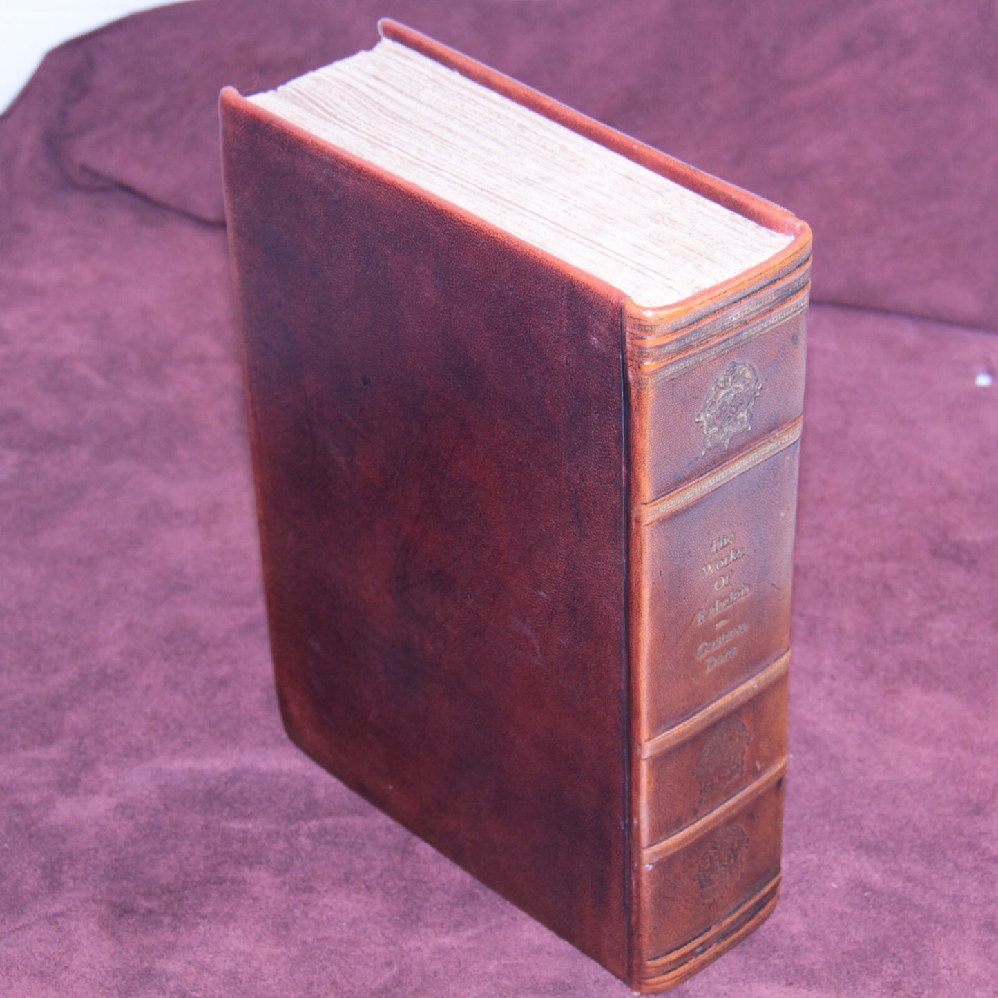 Fine Leather Binding - The Works of Rabelais Illustrated by Gustave Doré Book