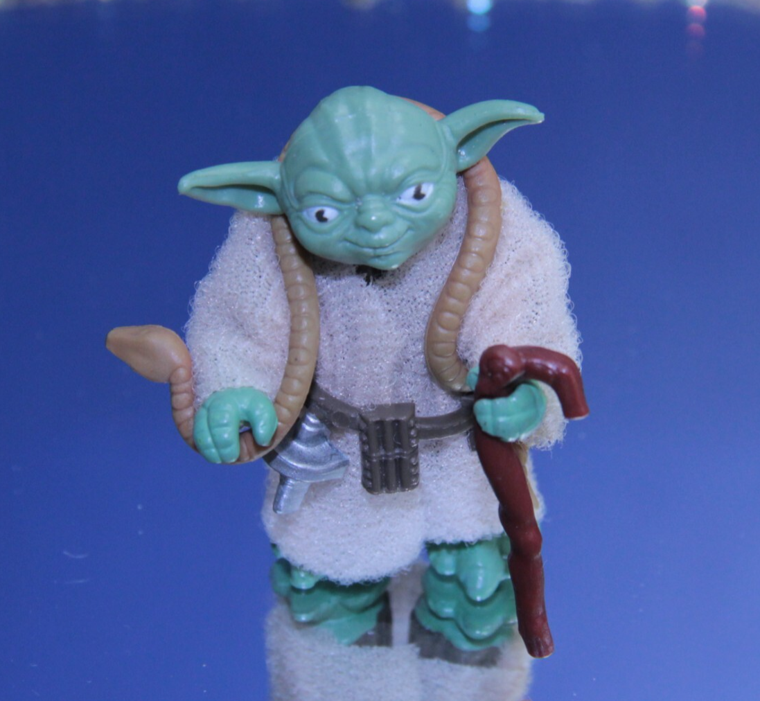 RARE Kenner Star Wars 1980 Green Apple Matte Yoda Black Pac-Man Eyes NEAR MINT