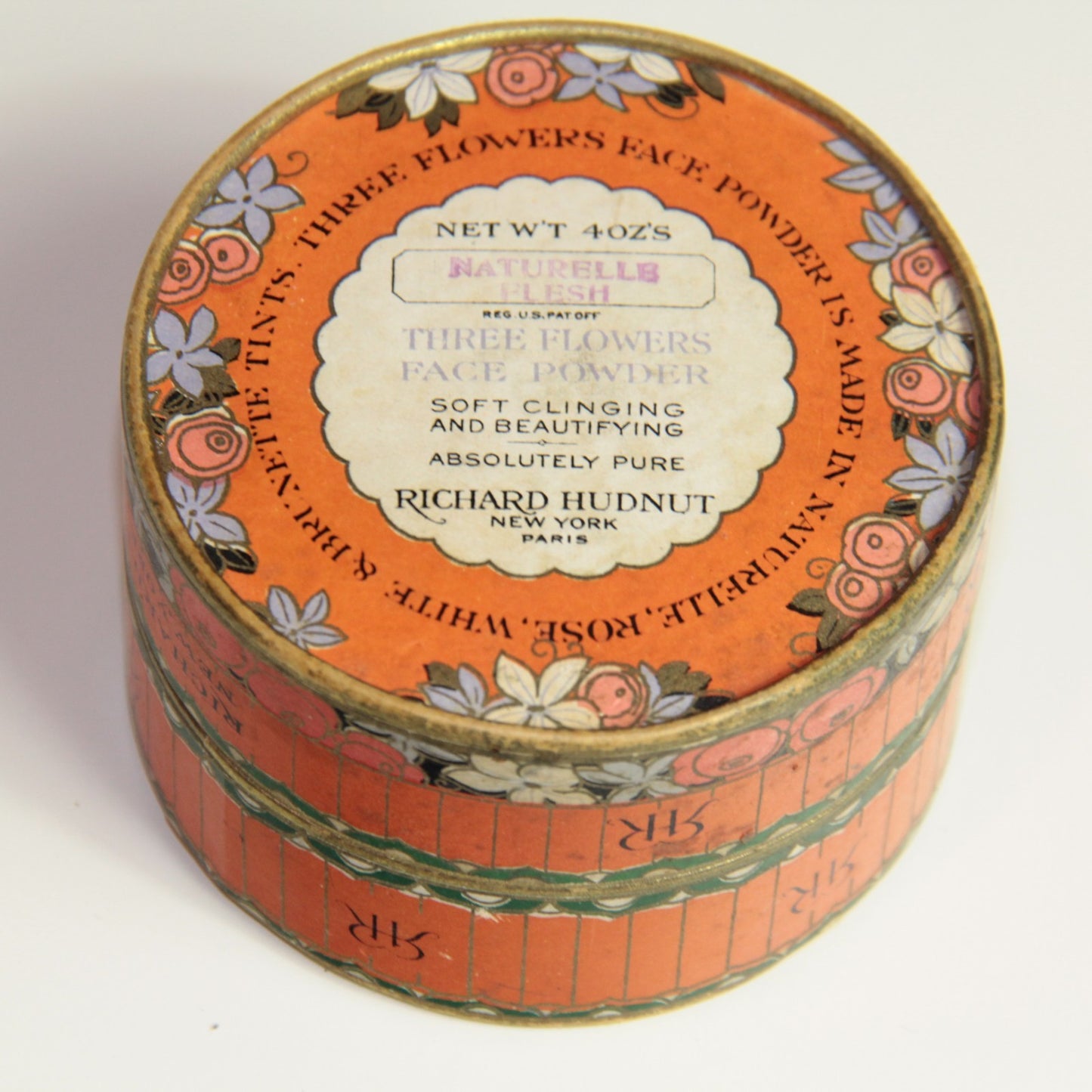 2x Antique Richard Hudnut Powder Box – “Three Flowers” Art Nouveau – Empty 🌸