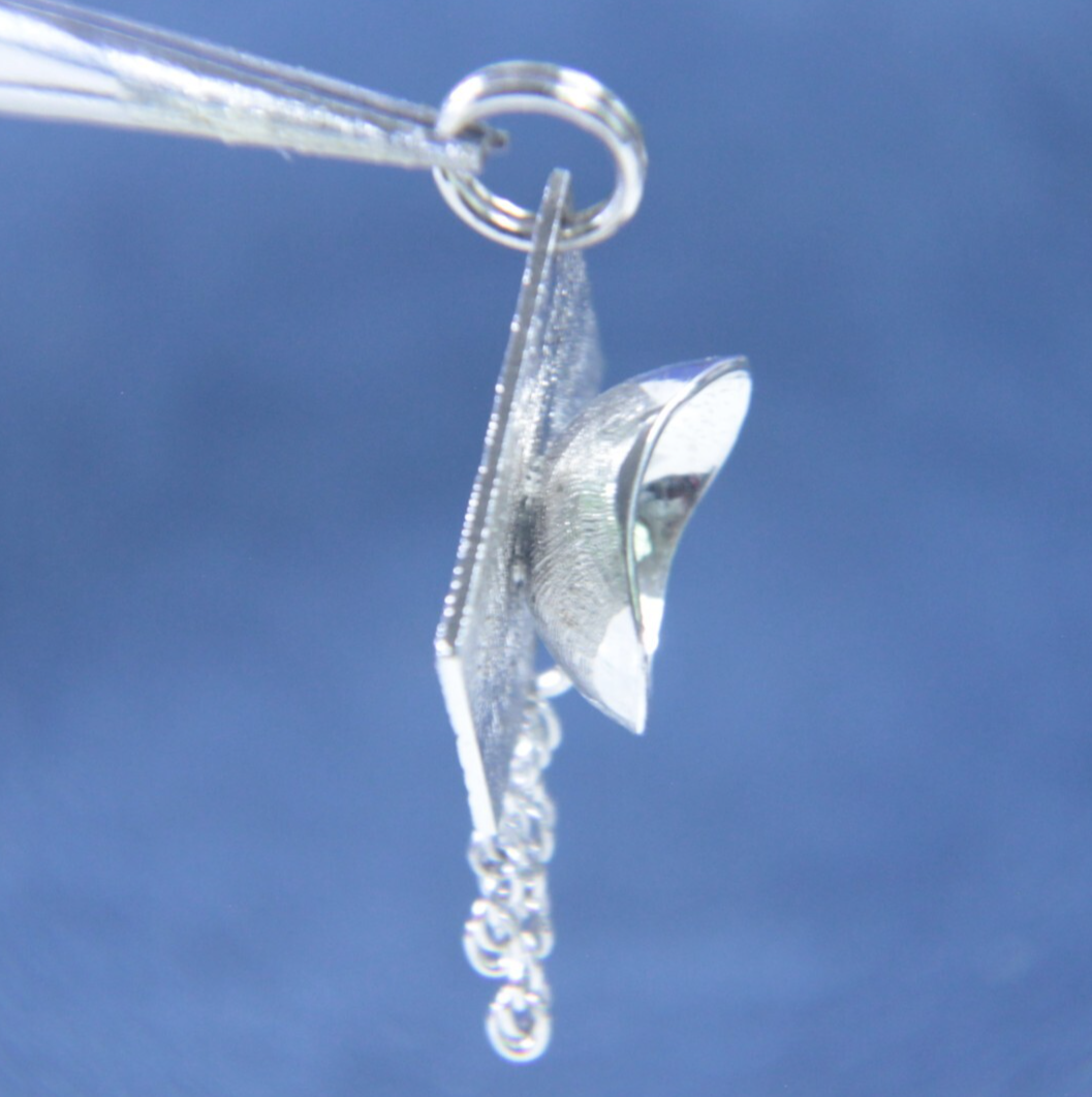 Vintage Sterling Silver Graduation Cap Charm – Spencer Co. Dangle w Tassels