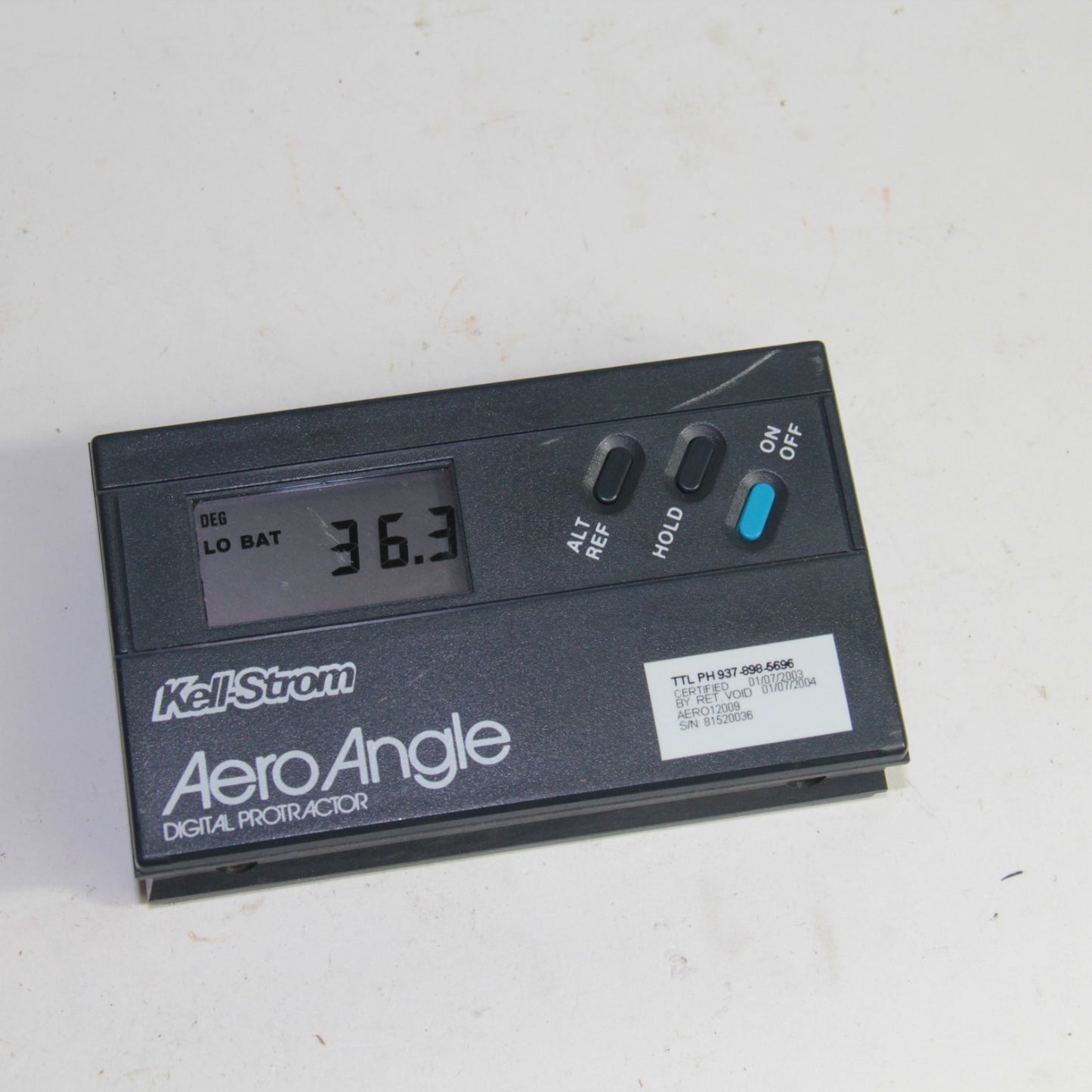 Kell-Strom Aero Angle Digital Protractor Aero12009 - Last Calibrated in 2003
