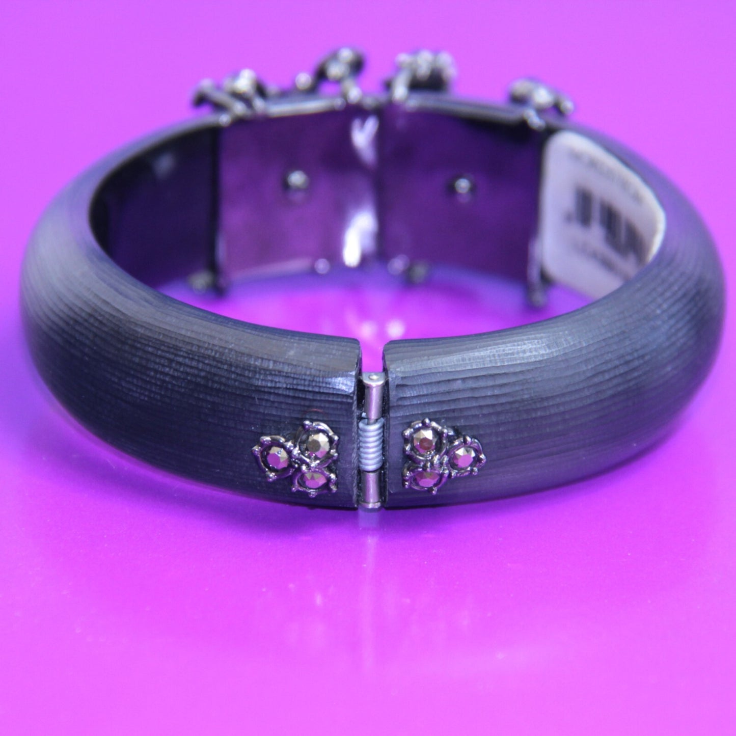 Alexis Bittar Black Lucite Bangle Bracelet – Multi Crystal – w Tag – Nordstrom