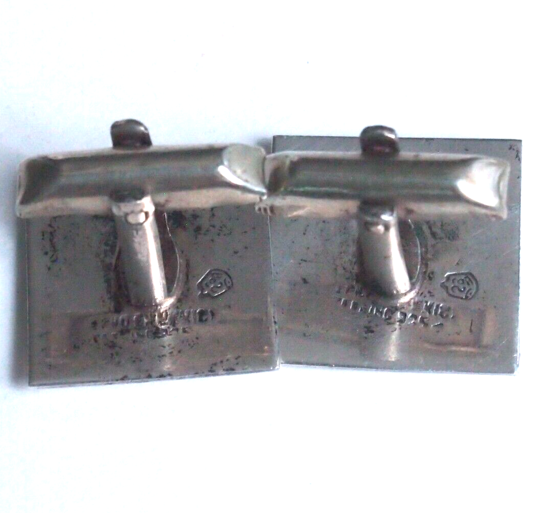 Vintage Sterling Silver Mayan Calendar Cufflinks – Mexico .925 – Eagle 28 Mark