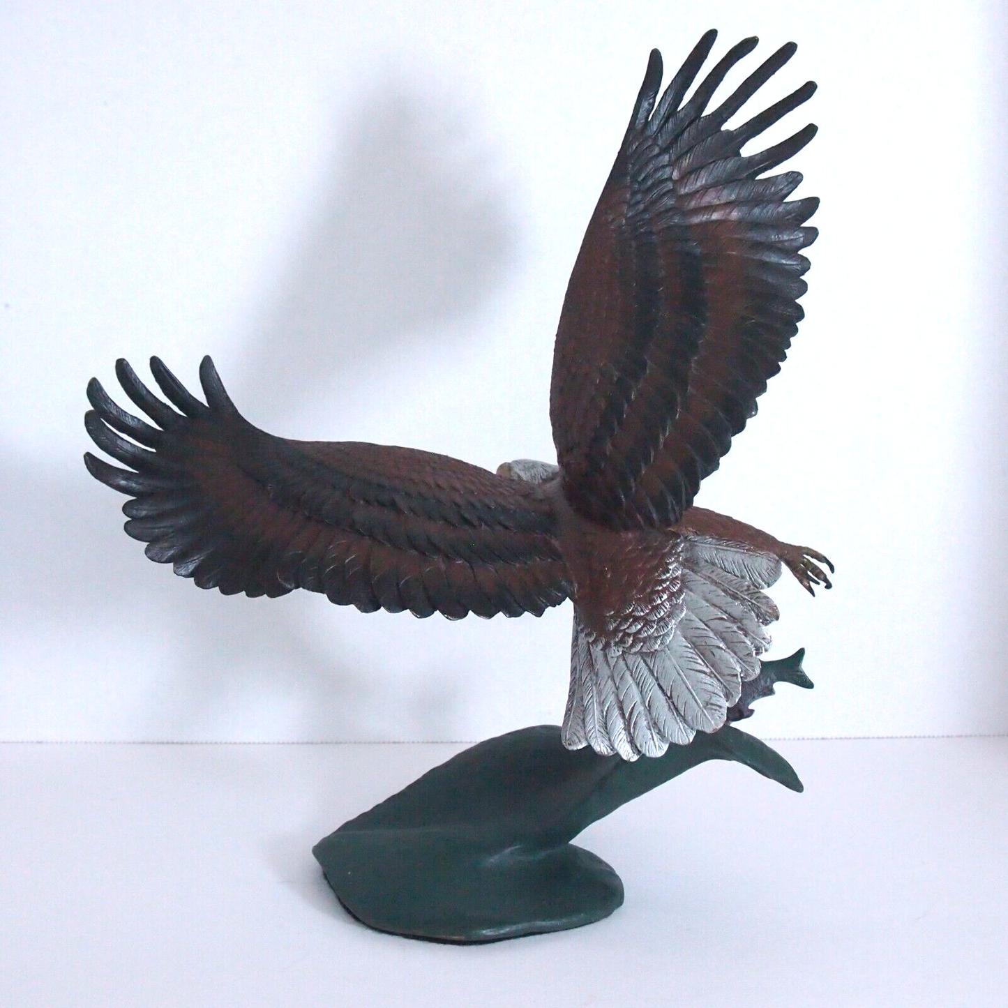 Franklin Mint Bronze Eagle Sculpture – “Master of the Wilderness” by Ruyckevelt