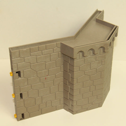Playmobil Knights Castle Part – Wall Section w Walkway & System X Connectors