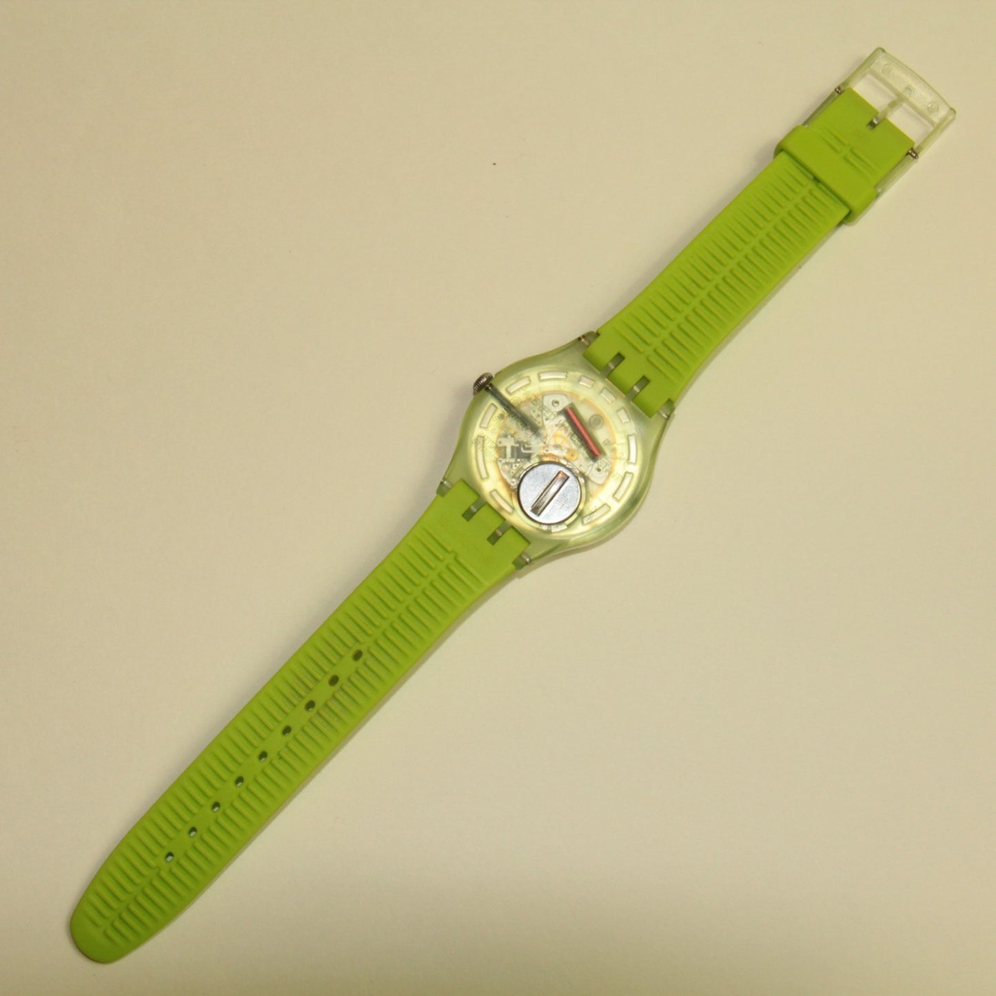 Swatch Watch Rebel – Lime Green – SUOG702 - Day-Date Wristwatch in Box 41mm🕒