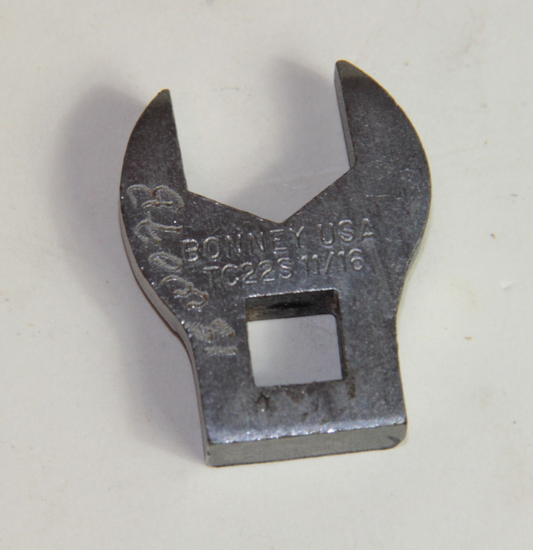 Bonney TC22S 11/16" Crowfoot Wrench - Open-End - 3/8" Drive 🔧