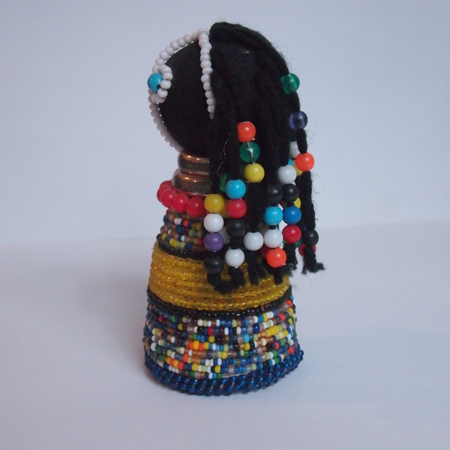 African Ndebele Beaded Fertility Doll • 4.5" Handmade Tribal
