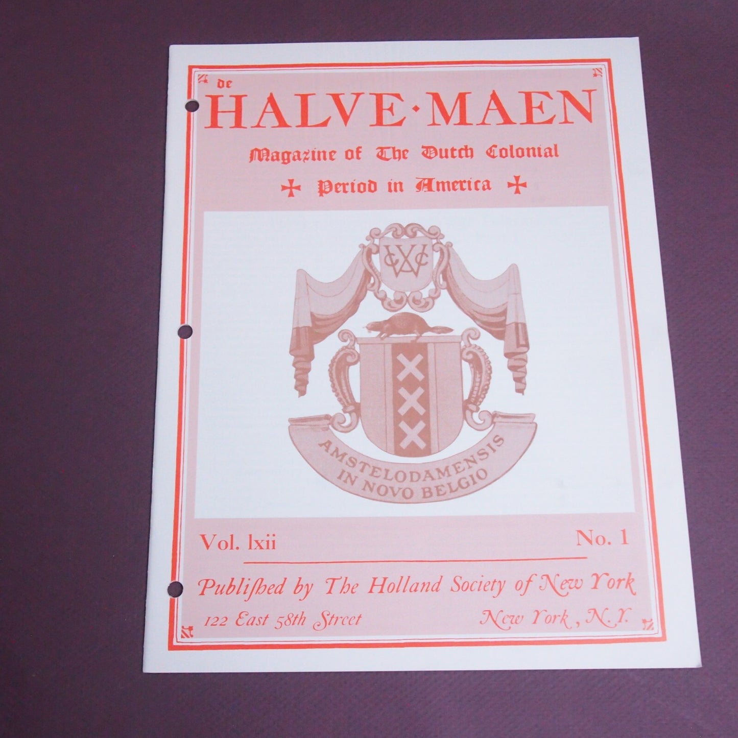 The Holland Society of New York - Halve Maen Magazine Half Moon 9 Journal Vols