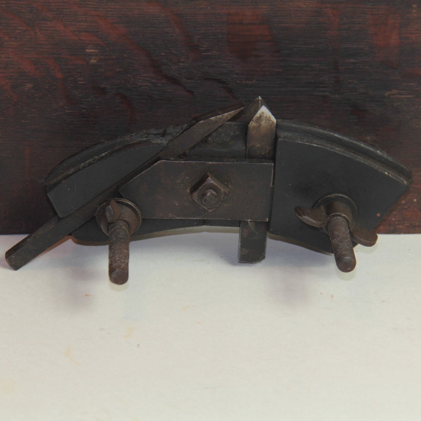 Vintage Cooper’s Croze Plane – Barrel Maker’s Tool – Tiger Oak Wood – 15"