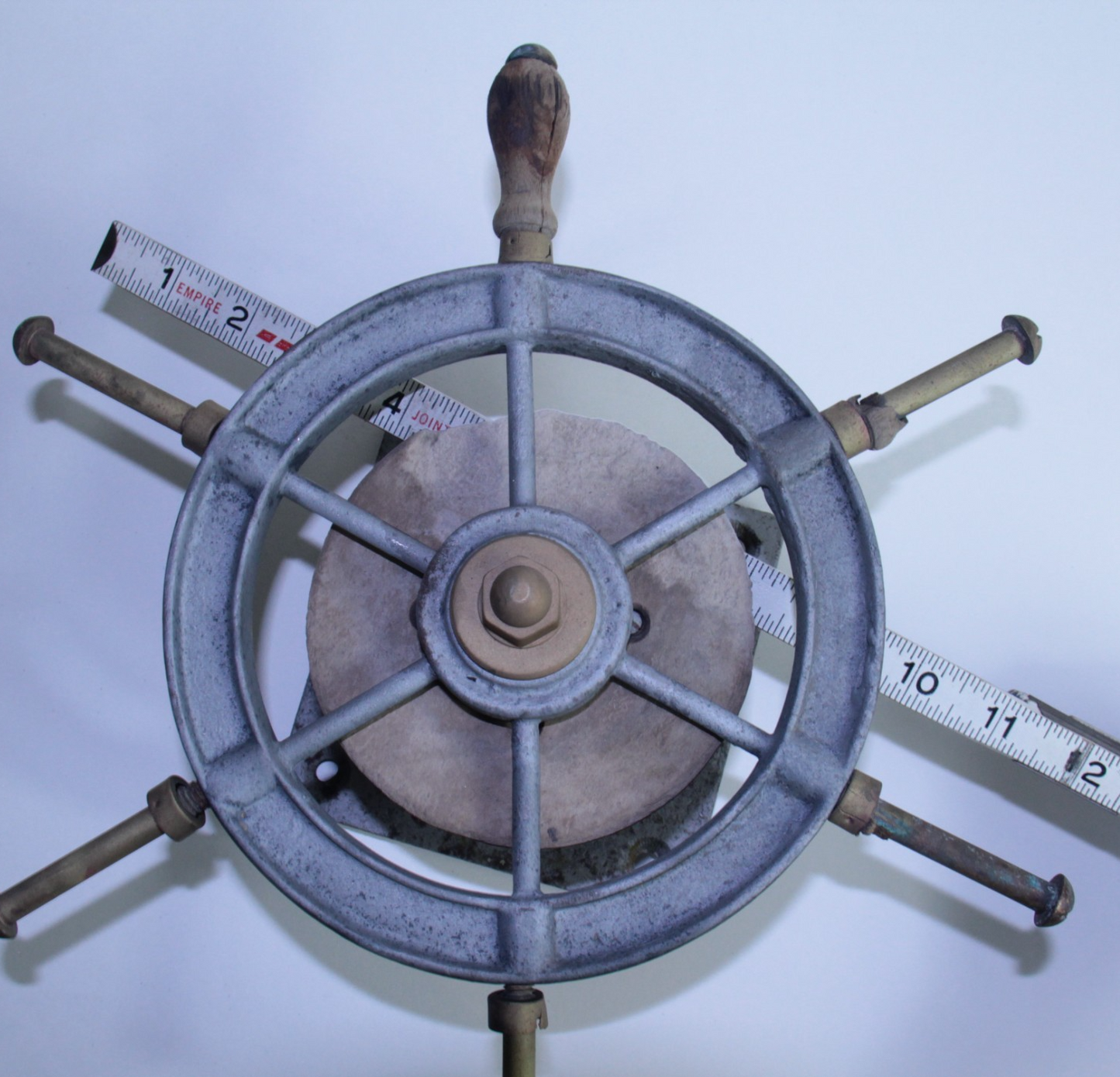 Vintage 12" Brass & Steel Ship's Wheel – Nautical Captain's Helm