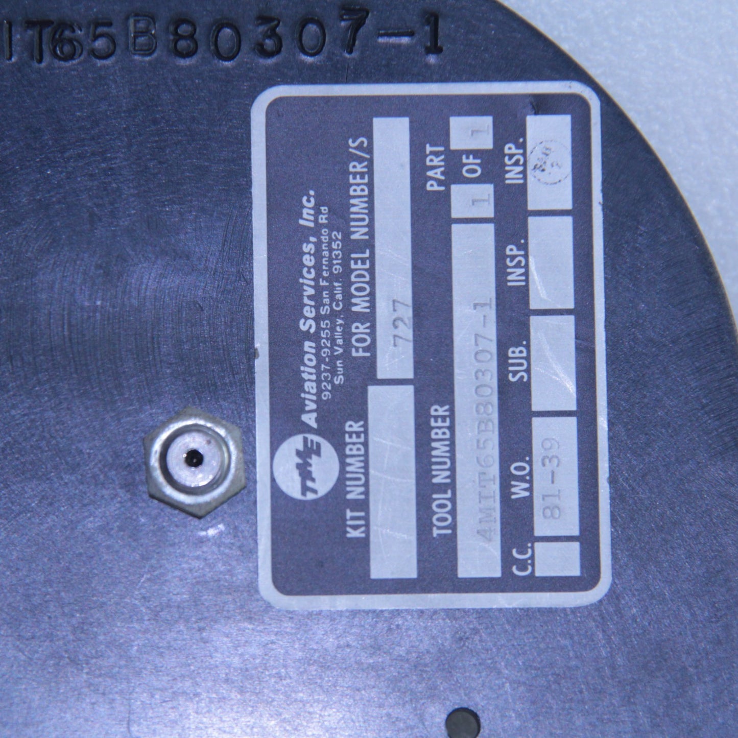 Boeing 727 Tool - Protractor Assembly – Control Column – 4MIT65B80307-1