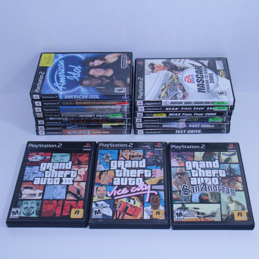 Lot of 16 PlayStation 2 Games – GTA Trilogy + God of War, Hot Wheels & More 🎮