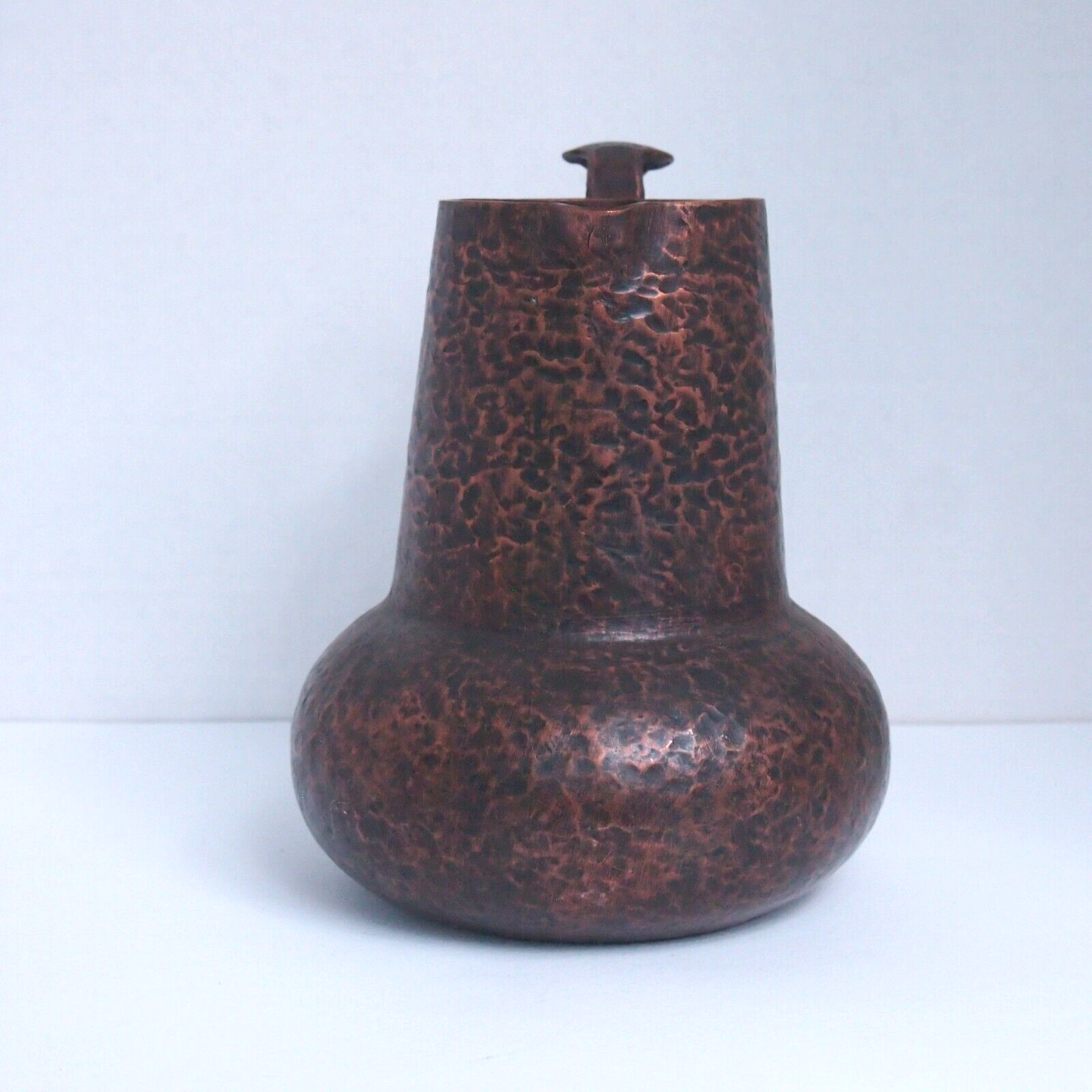 6" Hand Hammered Copper Pitcher – Handmade Water Jug with Thick Walls – 1lb 3oz