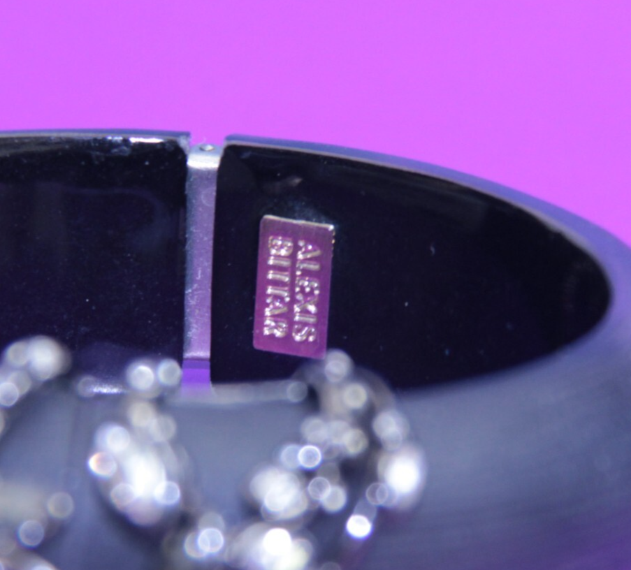Alexis Bittar Black Lucite Bangle Bracelet – Multi Crystal – w Tag – Nordstrom